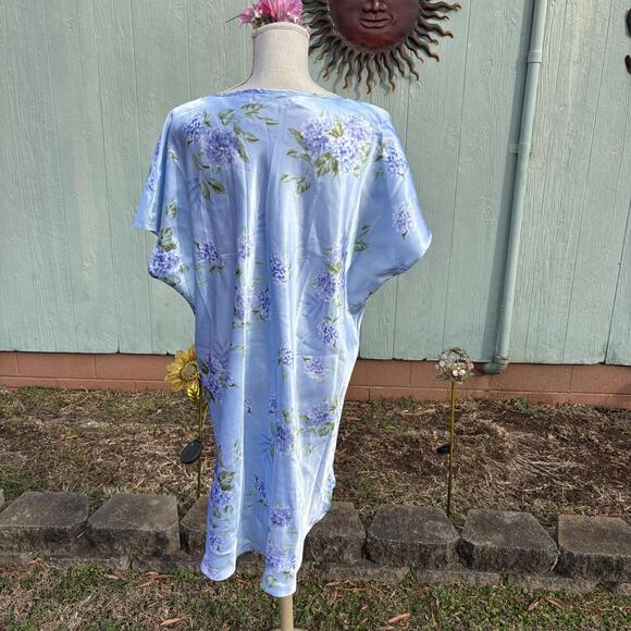 Vtg 90s Satin lace floral nightgown - Picture 4 of 5